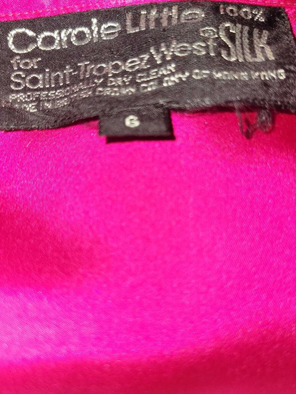 100% Silk Set Raspberry Colored Jacket & Pants with Violet Shell- Size 8 &6 - Picture 5 of 14